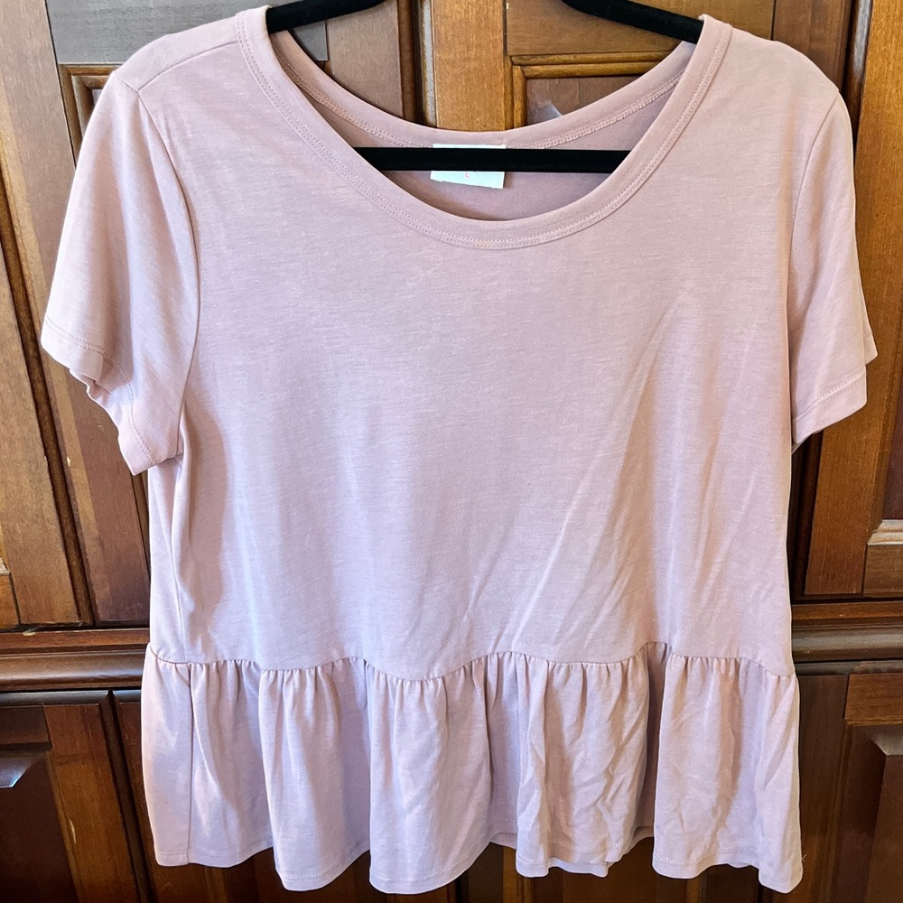 Sienna Sky Pink Peplum Top